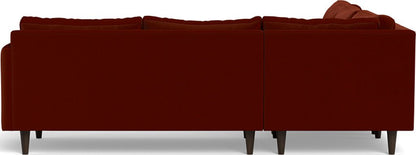 Wallace 102" Untufted Corner Sectional - Superb Rust