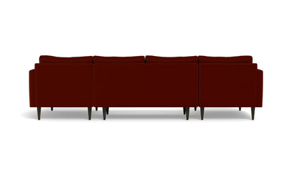 Wallace 126" Untufted Double Chaise U Sectional - Superb Peony