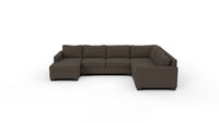 Track 141" Corner Sectionals w. Left Chaise - Dream Chocolate
