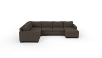 Track 141" Corner Sectionals w. Right Chaise - Dream Chocolate