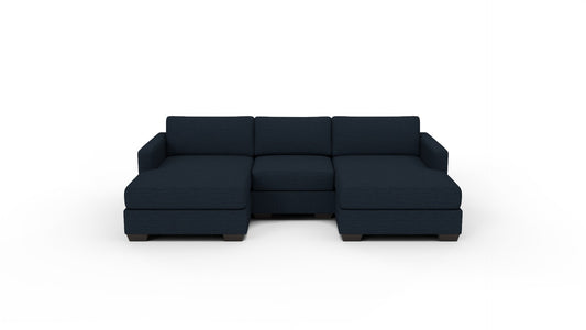 Track 103" Double Chaise With Armless Chair - Curious Eclipse