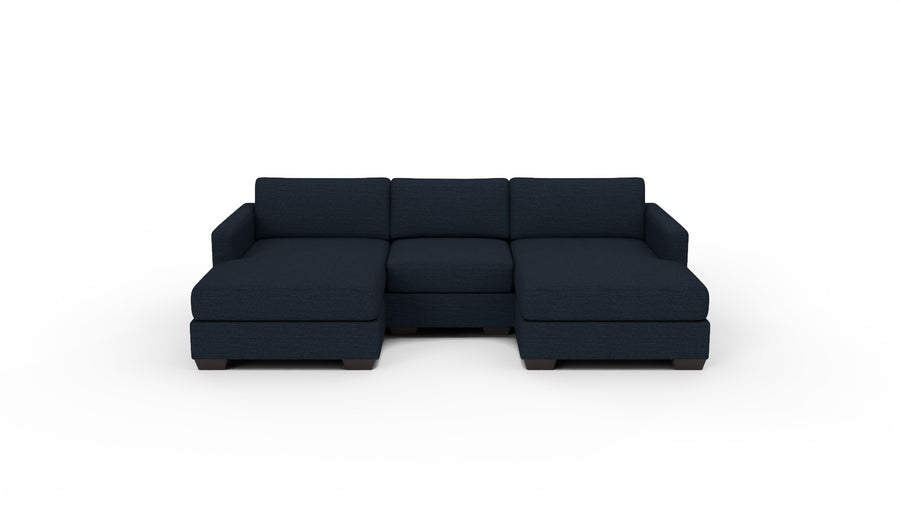 Track 103" Double Chaise With Armless Chair - Curious Eclipse