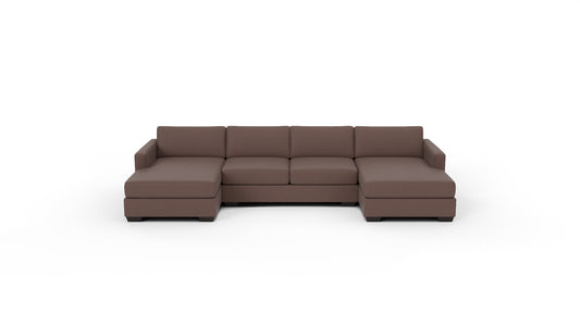 Track 141" Double Chaise With Full Sleeper Loveseat - Amigo II Dusk