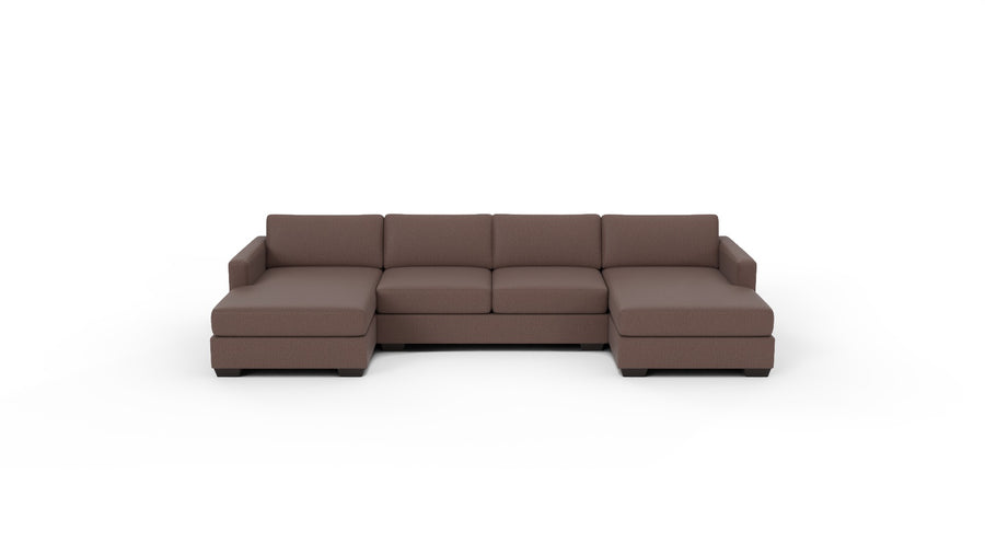 Track 141" Double Chaise With Full Sleeper Loveseat - Amigo II Dusk