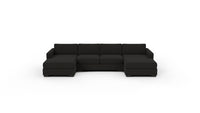 Track 141" Double Chaise With Full Sleeper Loveseat - Dream Onyx