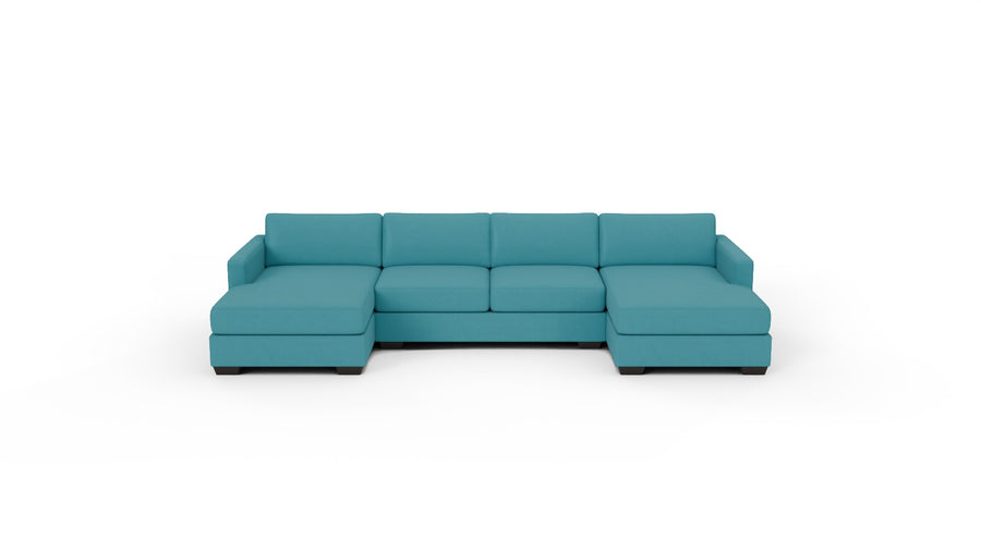 Track 141" Double Chaise With Full Sleeper Loveseat - Dream Pool