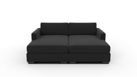 Track 78" Double Chaise - Superb Gunmetal