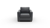 Track Leather Arm Chair — tribeca-black