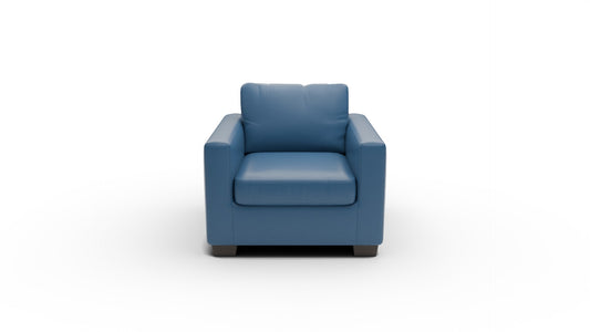 Track Leather Arm Chair — tribeca-cobalt