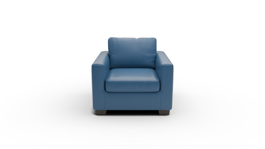 Track Leather Arm Chair — tribeca-cobalt