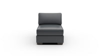 Track Leather Armless Chair — tribeca-black