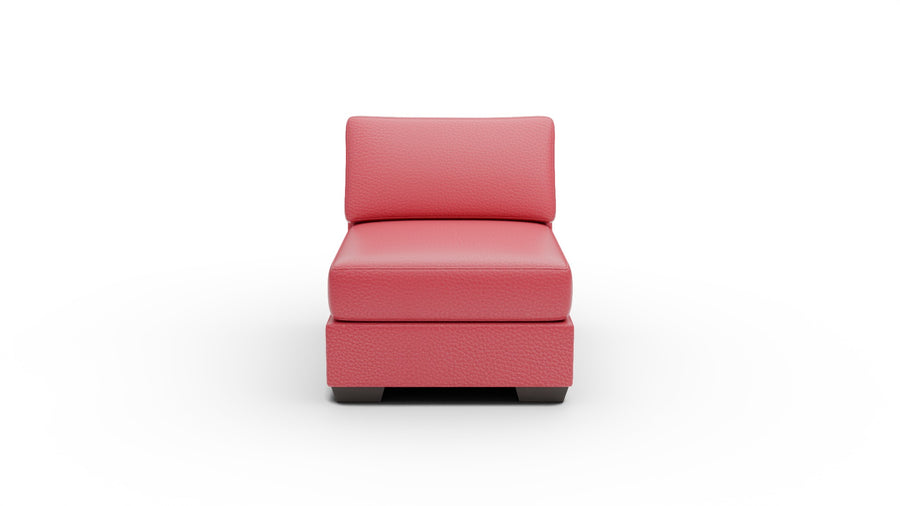Track Leather Armless Chair — tribeca-scarlet