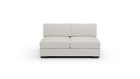 Track Leather Armless Full Sleeper Loveseat - Tribeca Cream