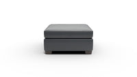 Track Leather Cocktail Ottoman — tribeca-black