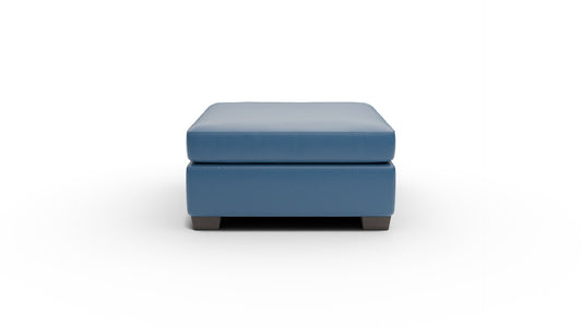 Track Leather Cocktail Ottoman — tribeca-cobalt