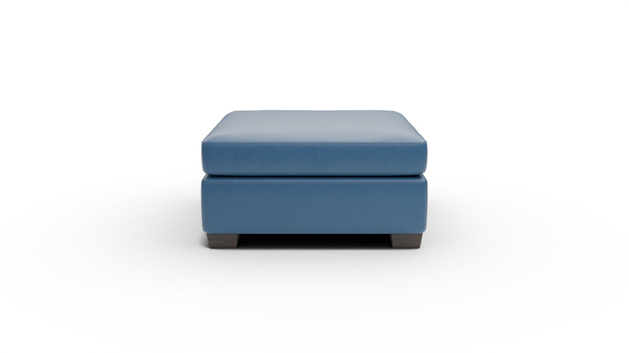 Track Leather Cocktail Ottoman — tribeca-cobalt