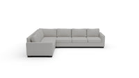 Track 121" Leather Left Corner Sectional With Raf Sleeper Sectional - Tribeca Chelsea