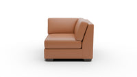Track Leather Corner Unit - Tribeca Chestnut