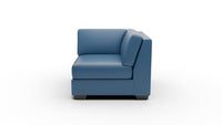 Track Leather Corner Unit - Tribeca Cobalt