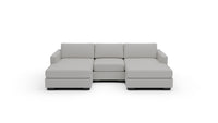 Track 103" Leather Double Chaise With Armless Chair - Tribeca Chelsea