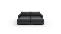 Track 78" Leather Double Chaise - Tribeca Black