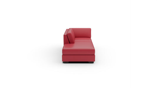 Track Leather Laf Bumper Chaise — tribeca-scarlet
