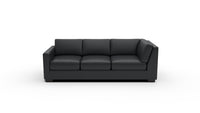 Track Leather Laf Corner Sofa — tribeca-black