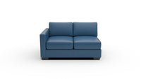 Track Leather LAF Loveseat - Tribeca Cobalt