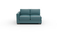 Track Leather LAF Loveseat - Tribeca Lagoon