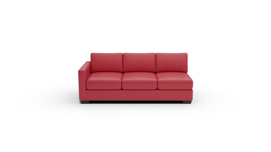 Track Leather Laf Queen Sleeper Sofa - Tribeca Scarlet