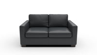 Track 62" Leather Twin Sleeper - Tribeca Black