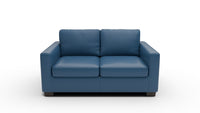 Track 62" Leather Twin Sleeper - Tribeca Cobalt