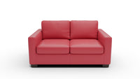 Track 62" Leather Twin Sleeper - Tribeca Scarlet