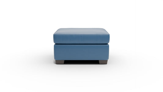 Track Leather Ottoman — tribeca-cobalt