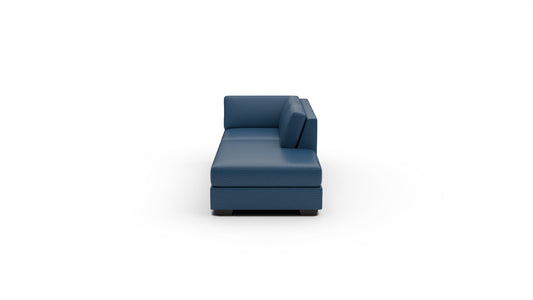 Track Leather Raf Bumper Chaise — tribeca-cobalt