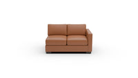 Track Leather RAF Loveseat - Tribeca Chestnut
