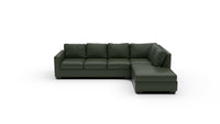 Track 121" Leather Right Chaise Sleeper Sectional - Cheyenne Decoy