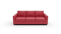 Track 87" Leather Queen Sleeper Sofa - Tribeca Scarlet