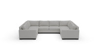 Track 141" Leather Corner Sofa U Sectional - Tribeca Chelsea