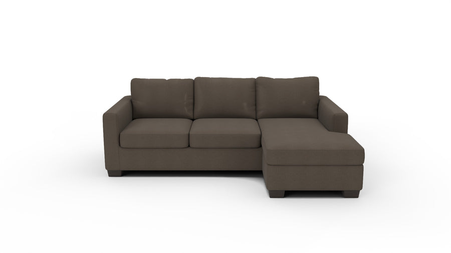 Track 87" Reversible Chaise Queen Sleeper Sofa - Dream Chocolate