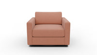 Track 36" Swivel Arm Chair - Wiley Rust