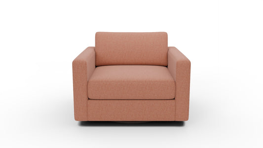 Track 36" Swivel Arm Chair - Wiley Rust