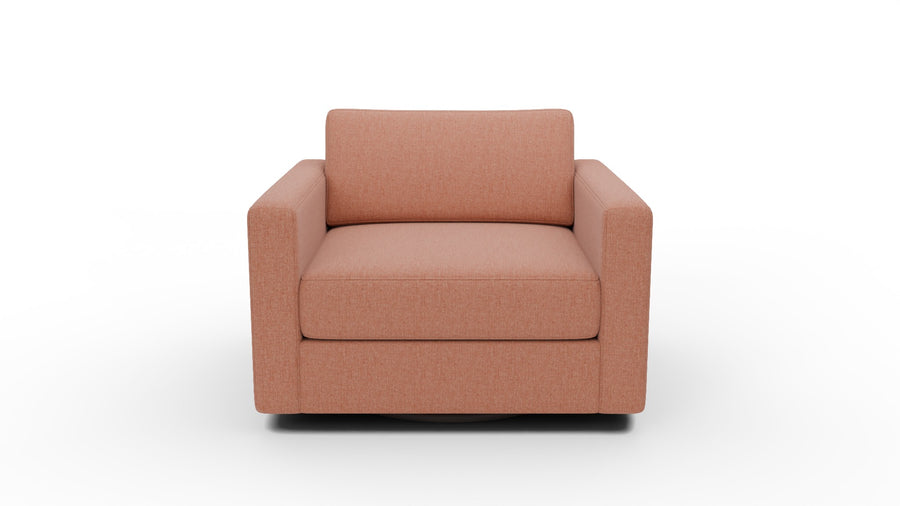 Track 36" Swivel Arm Chair - Wiley Rust
