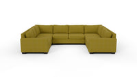 Track 141" Corner Sleeper Sofa U Sectional - Dream Apple