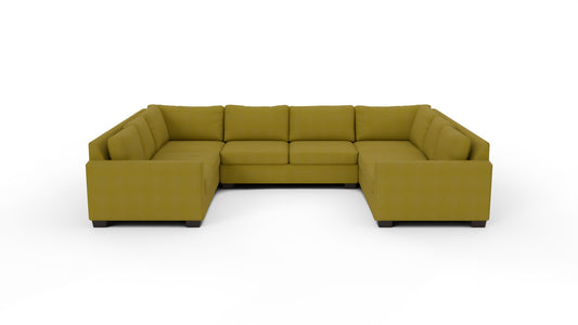 Track 141" Corner Sleeper Sofa U Sectional - Dream Apple