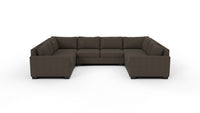 Track 141" Corner Sleeper Sofa U Sectional - Dream Chocolate
