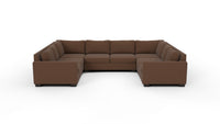Track 141" Corner Sleeper Sofa U Sectional - Ravina Chocolate