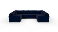 Track 141" Corner Sofa U Sectional - Superb Cobalt