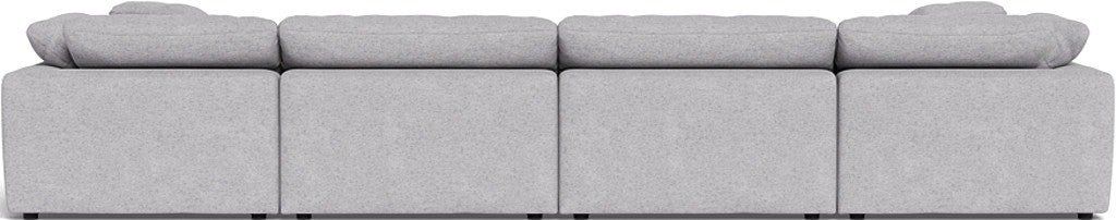 Fluffy 178" 4 Piece Sectional W/Double Otto - Travis Pewter