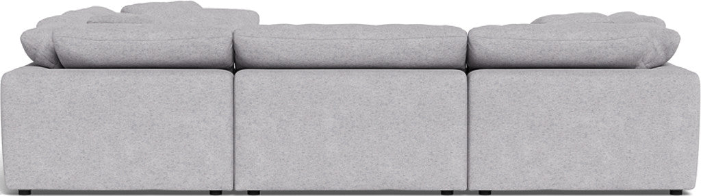 Fluffy 133.5" 6 Piece Sectional W/Ottoman - Travis Pewter